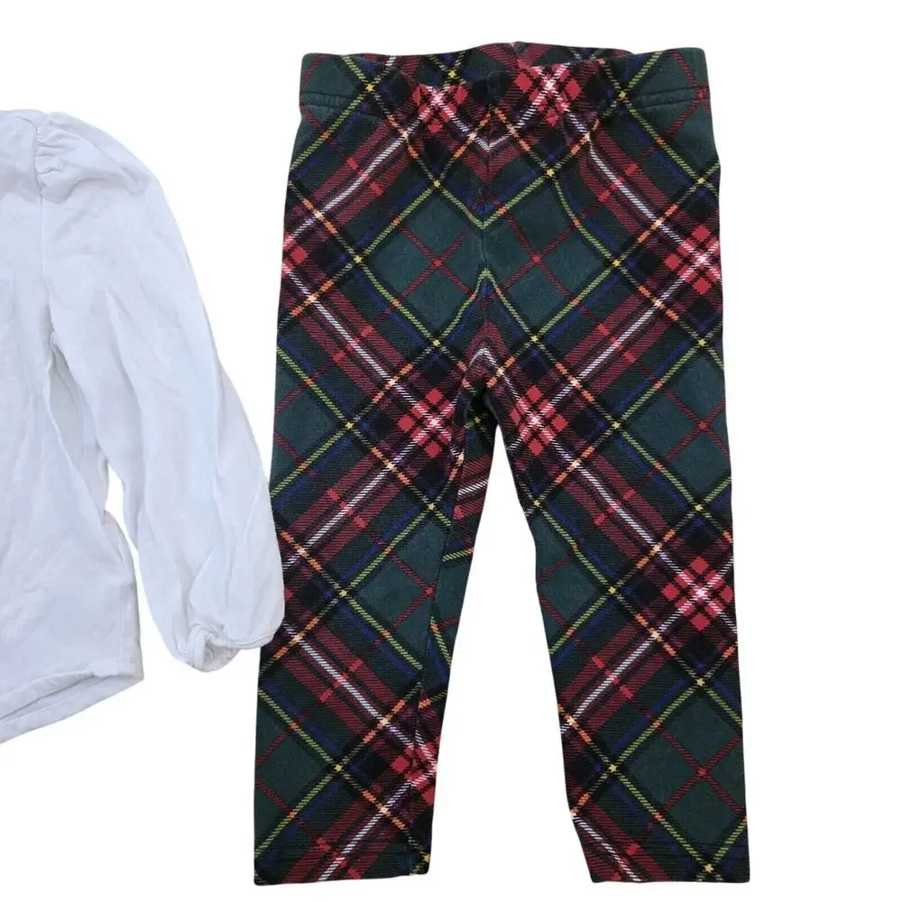 RALPH LAUREN‎ Baby Christmas Holiday plaid Outfit set 12mos- MC1
